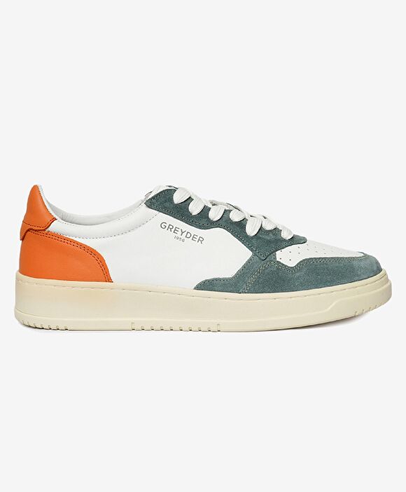 Erkek Turkuaz Beyaz Hakiki Deri Sneaker Ayakkabı