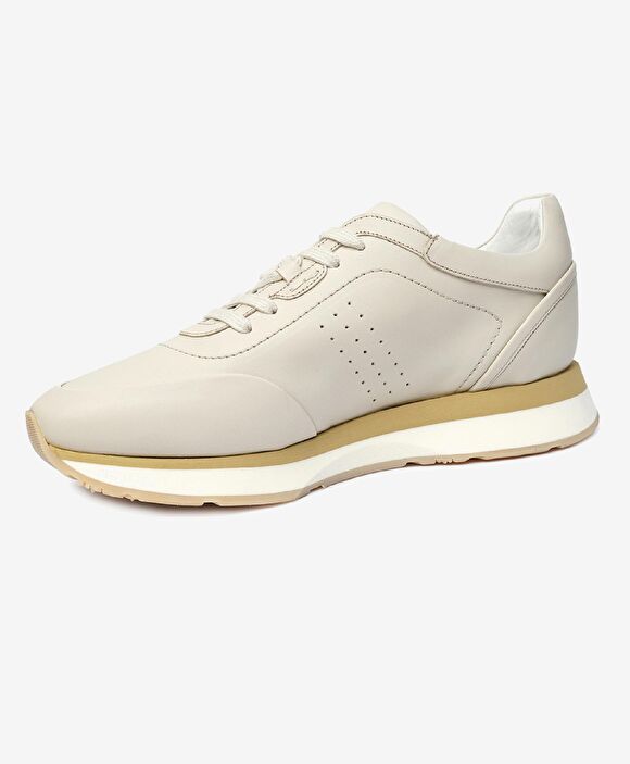 Erkek Beyaz Hakiki Deri Sneaker Ayakkabı