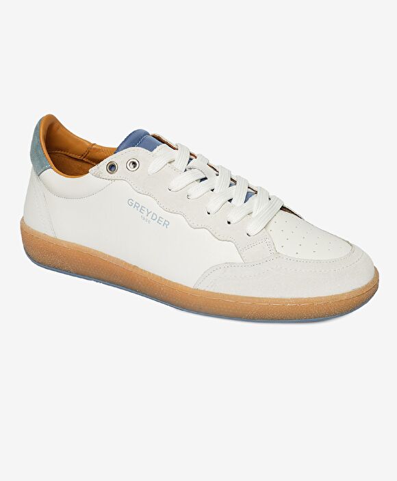 Erkek Beyaz Hakiki Deri Sneaker Ayakkabı