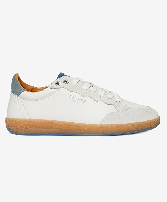 Erkek Beyaz Hakiki Deri Sneaker Ayakkabı