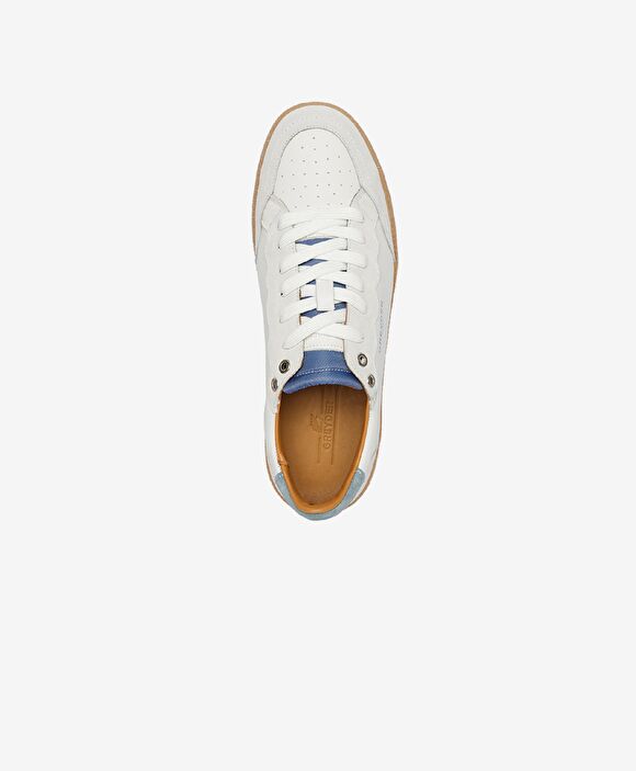 Erkek Beyaz Hakiki Deri Sneaker Ayakkabı