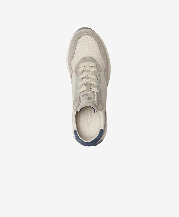 Erkek Açık Gri Hakiki Deri Sneaker Ayakkabı