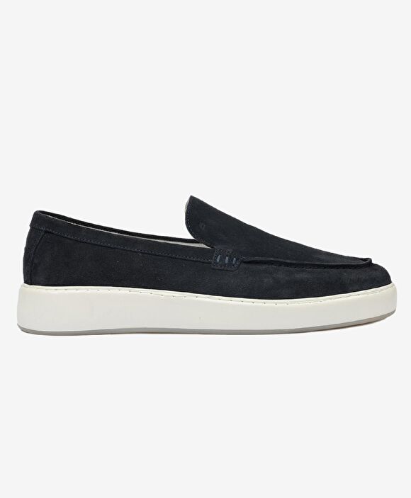 Erkek Lacivert Hakiki Deri Loafer Ayakkabı