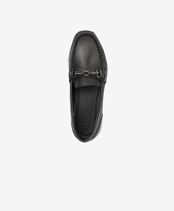 Kadın Siyah Hakiki Deri Loafer Ayakkabı