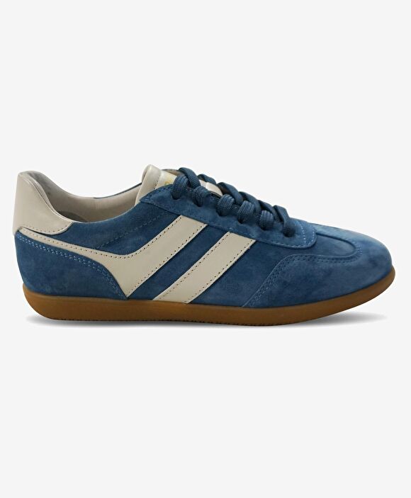 Kadın İndigo Süet Hakiki Deri Sneaker Ayakkabı