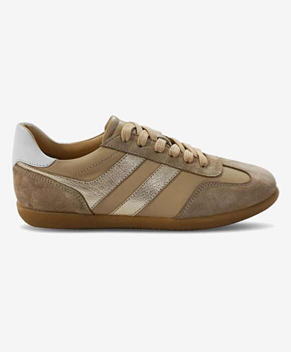Kadın Nude Süet Hakiki Deri Sneaker Ayakkabı