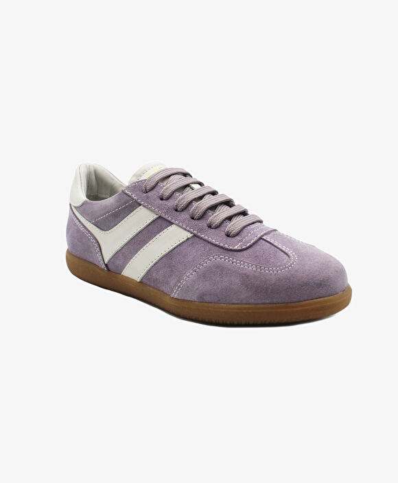 Kadın Lila Süet Hakiki Deri Sneaker Ayakkabı