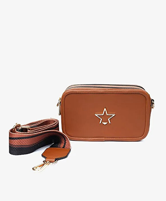 Kadın Taba İki Bölmeli Omuz Çantası