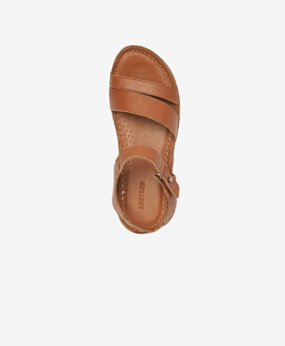Kadın Taba Hakiki Deri Sandalet