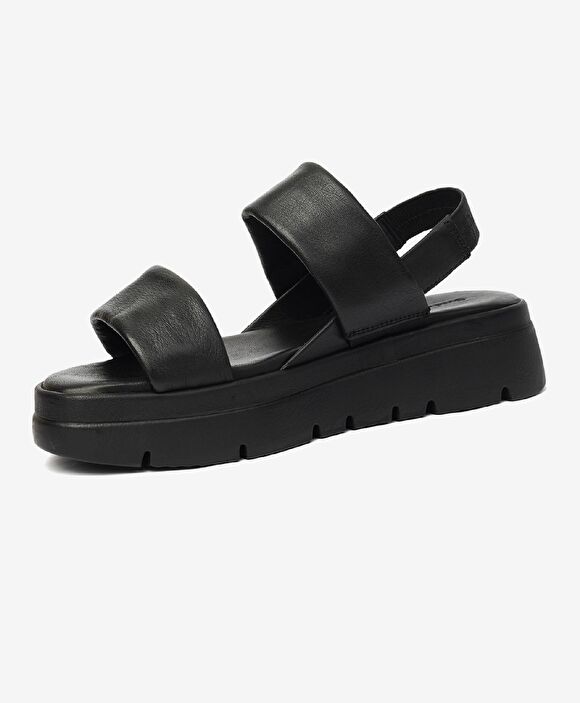 Kadın Siyah Hakiki Deri Sandalet