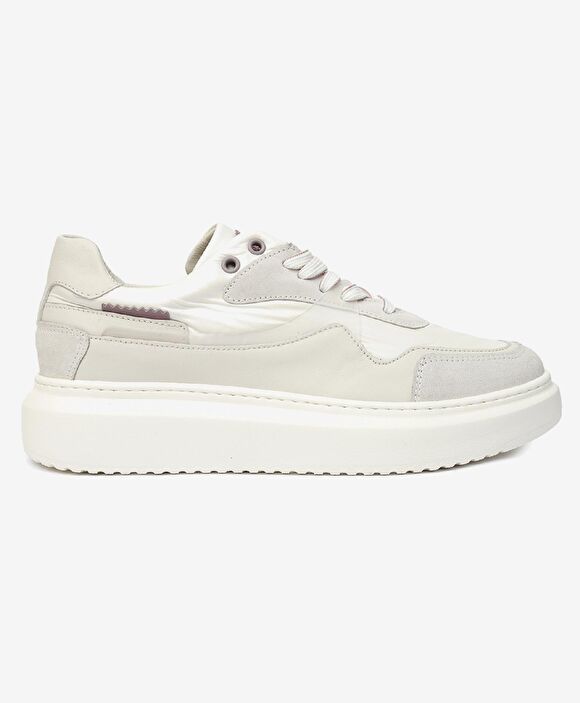 Kadın Beyaz Hakiki Deri Sneaker Ayakkabı