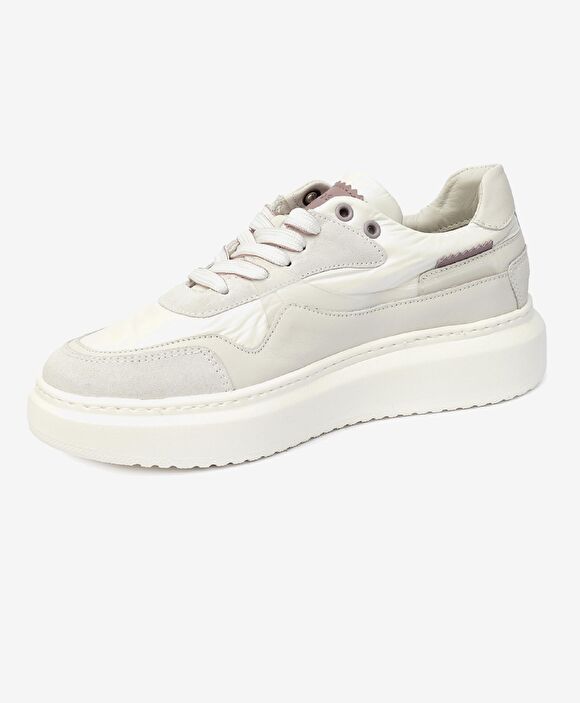 Kadın Beyaz Hakiki Deri Sneaker Ayakkabı