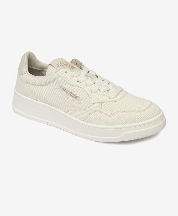 Kadın Ekru Hakiki Deri Sneaker Ayakkabı