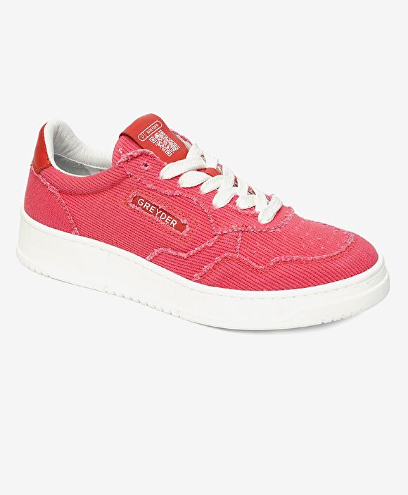 Kadın Nar Çiçeği Hakiki Deri Sneaker Ayakkabı