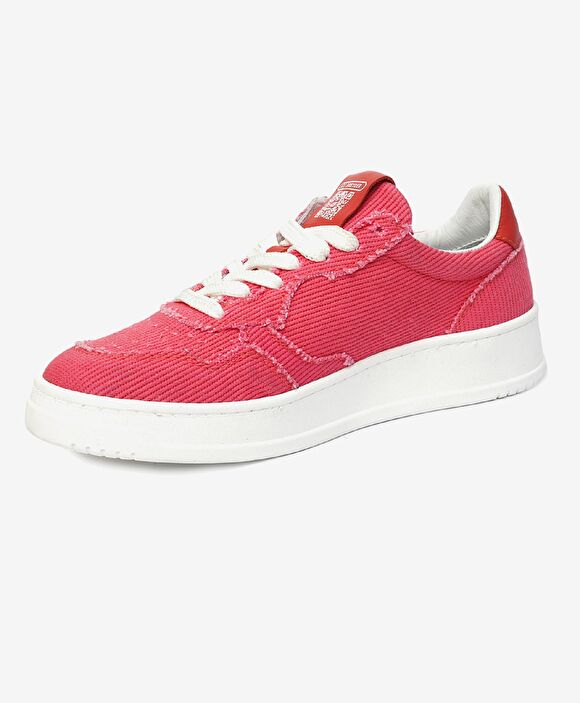 Kadın Nar Çiçeği Hakiki Deri Sneaker Ayakkabı