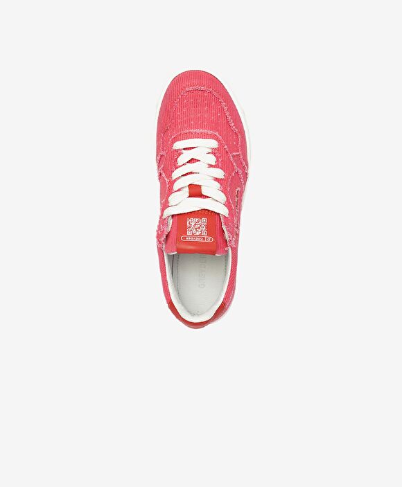 Kadın Nar Çiçeği Hakiki Deri Sneaker Ayakkabı