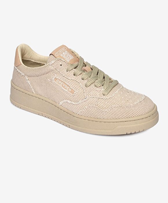 Kadın Krem Hakiki Deri Sneaker Ayakkabı
