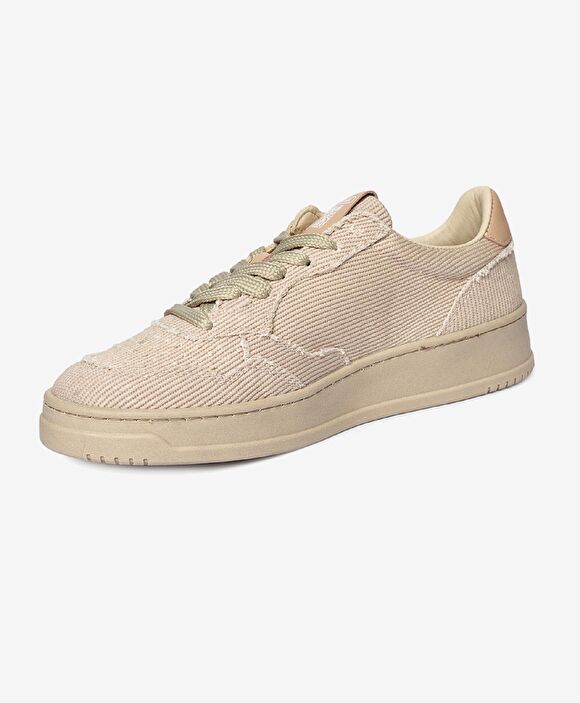 Kadın Krem Hakiki Deri Sneaker Ayakkabı