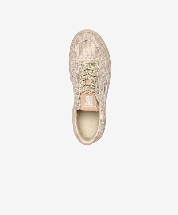 Kadın Krem Hakiki Deri Sneaker Ayakkabı