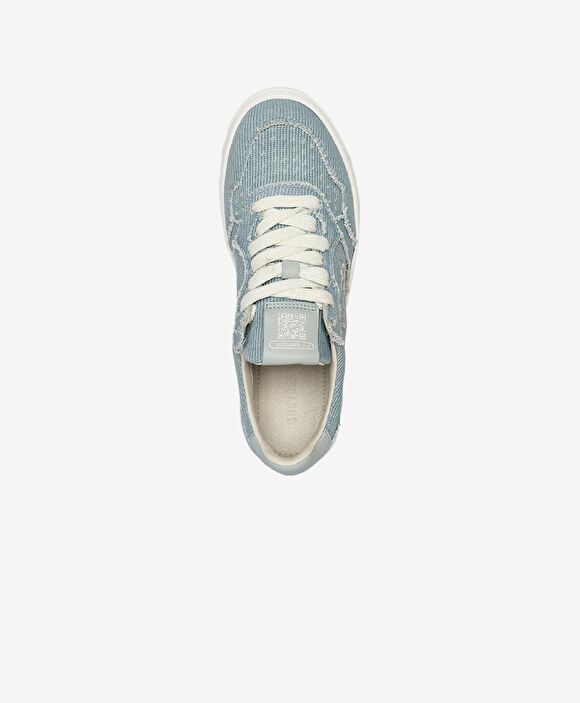 Kadın Bebe Mavi Hakiki Deri Sneaker Ayakkabı
