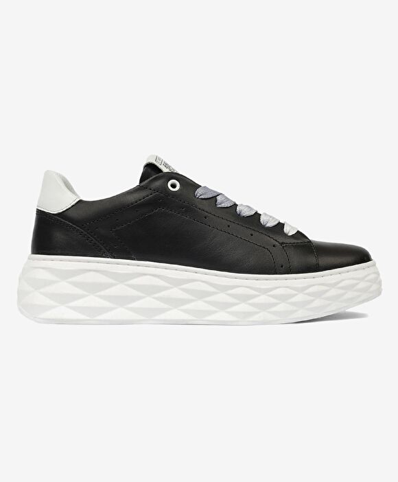 Kadın Siyah Hakiki Deri Sneaker Ayakkabı