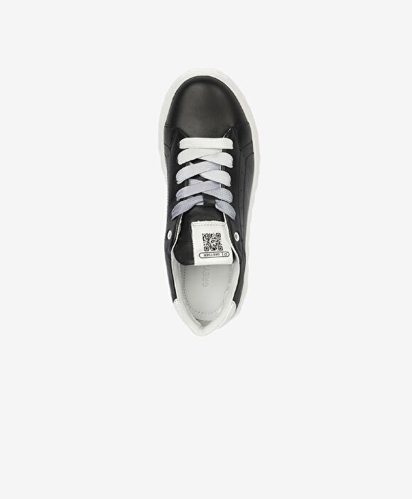 Kadın Siyah Hakiki Deri Sneaker Ayakkabı