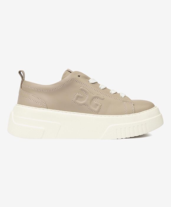 Kadın Vizon Hakiki Deri Sneaker Ayakkabı