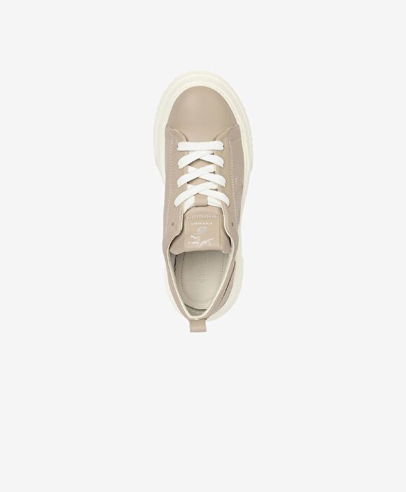 Kadın Vizon Hakiki Deri Sneaker Ayakkabı
