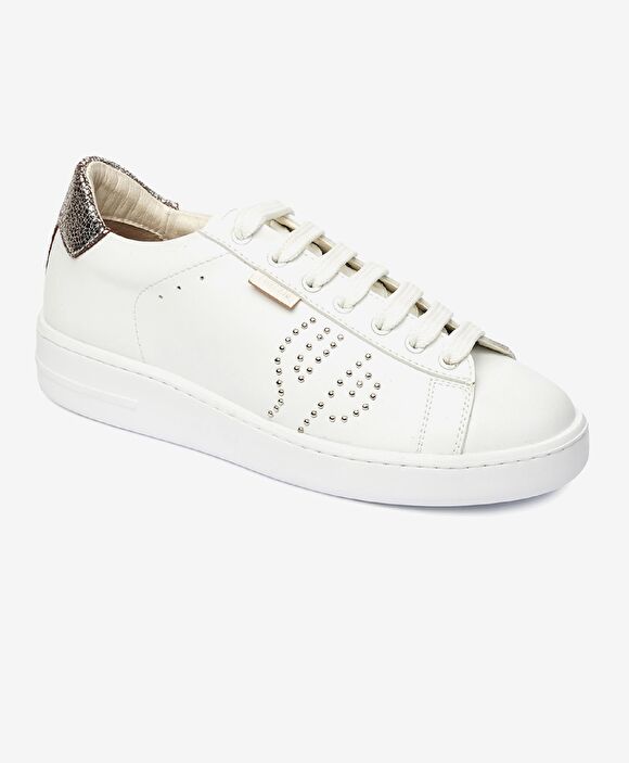 Kadın Gümüş Hakiki Deri Sneaker Ayakkabı