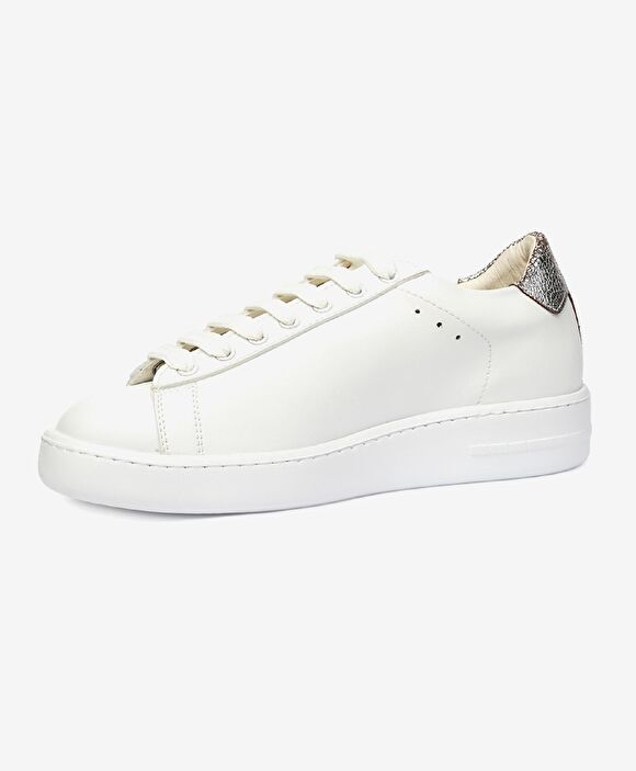Kadın Gümüş Hakiki Deri Sneaker Ayakkabı