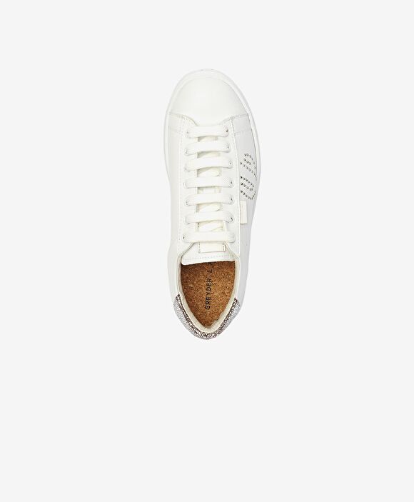 Kadın Gümüş Hakiki Deri Sneaker Ayakkabı