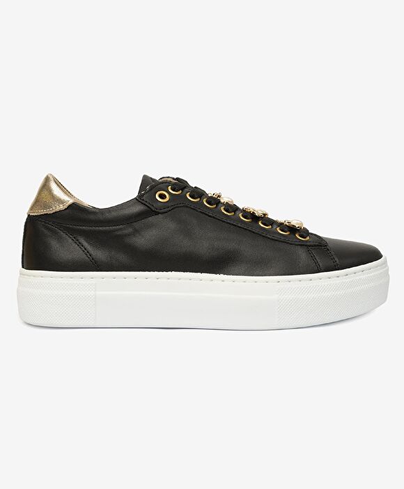Kadın Siyah Hakiki Deri Sneaker Ayakkabı