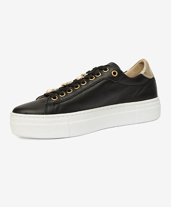Kadın Siyah Hakiki Deri Sneaker Ayakkabı