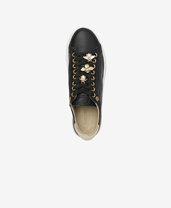 Kadın Siyah Hakiki Deri Sneaker Ayakkabı