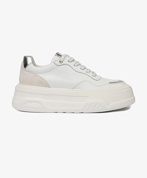 Kadın Beyaz Gümüş Sneaker Ayakkabı