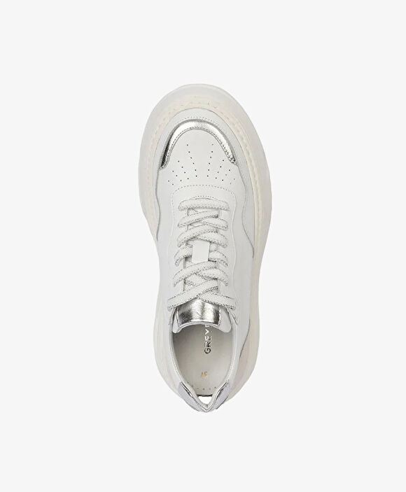 Kadın Beyaz Gümüş Sneaker Ayakkabı