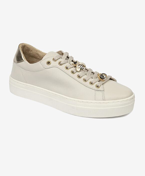 Kadın Açık Vizon Hakiki Deri Sneaker Ayakkabı