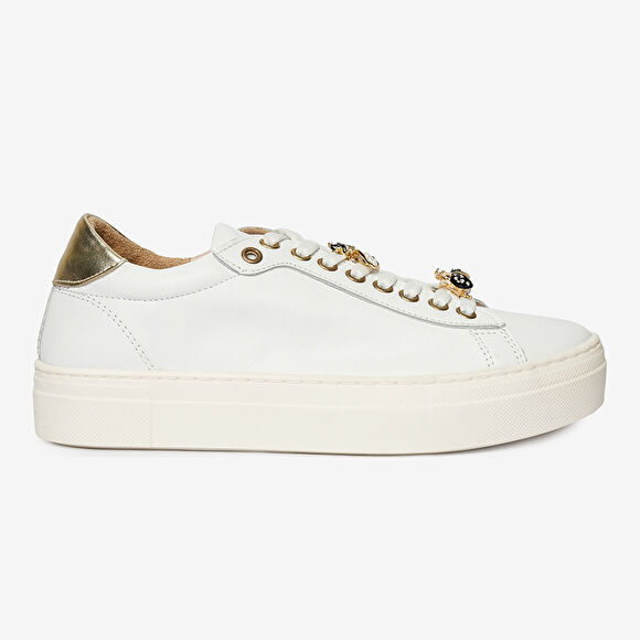 Kadın Beyaz Hakiki Deri Sneaker Ayakkabı