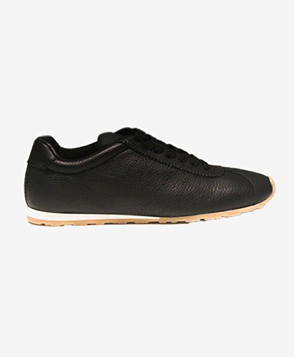 Kadın Siyah Hakiki Deri Sneaker Ayakkabı