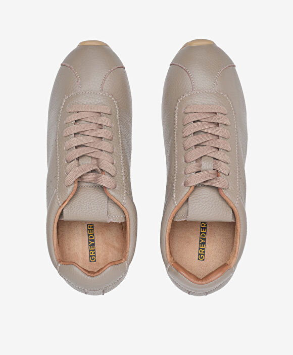 Kadın Vizon Hakiki Deri Sneaker Ayakkabı