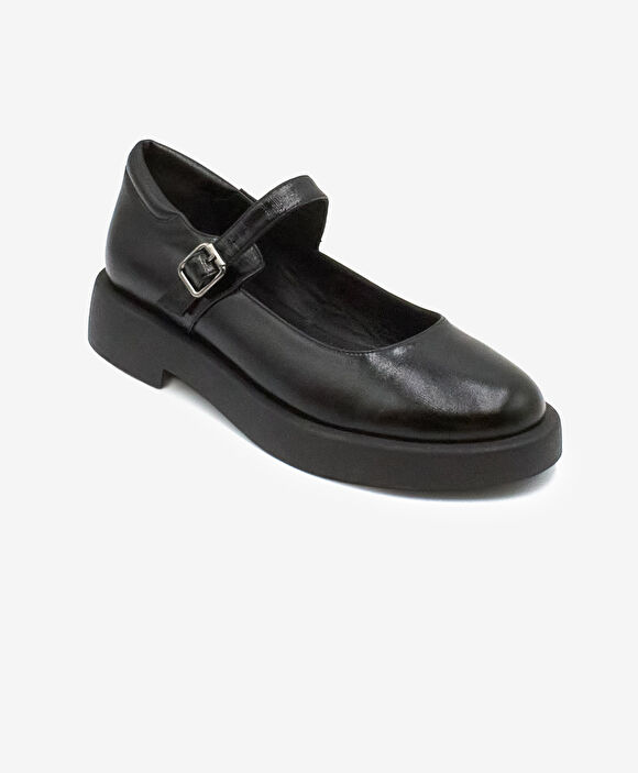 Kadın Siyah Hakiki Deri Loafer Ayakkabı