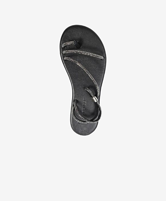 Kadın Platin Hakiki Deri Sandalet