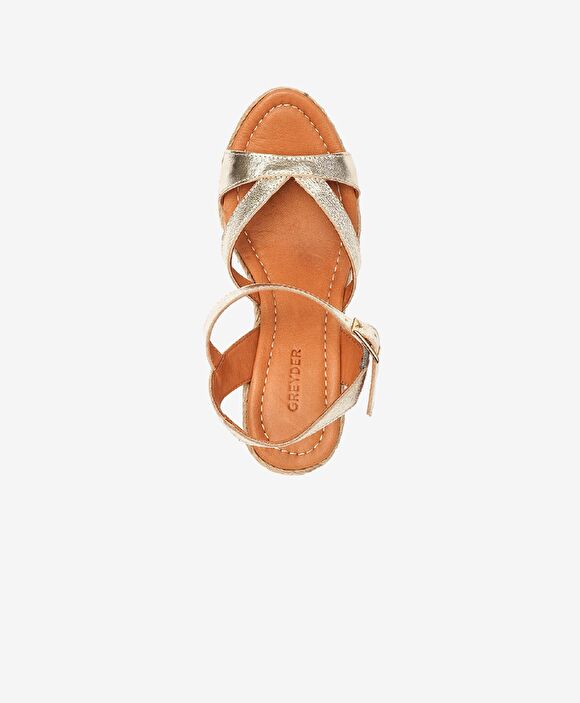 Kadın Altın Topuklu Sandalet