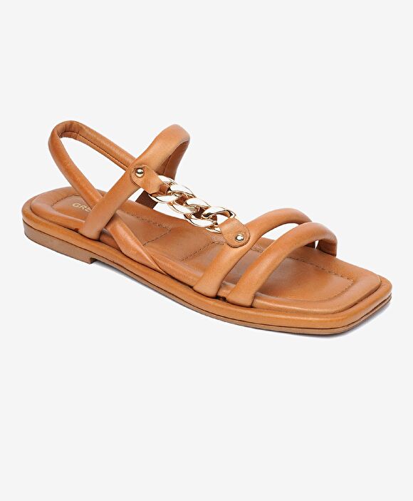 Kadın Taba Hakiki Deri Sandalet