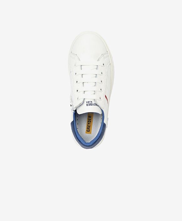 Erkek Çocuk Beyaz Saks Hakiki Deri Sneaker Ayakkabı