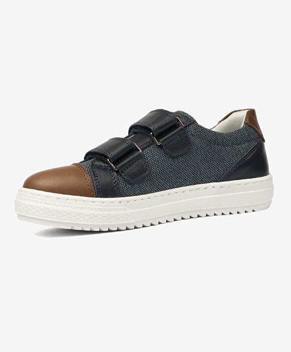 Erkek Çocuk Lacivert Hakiki Deri Sneaker Ayakkabı