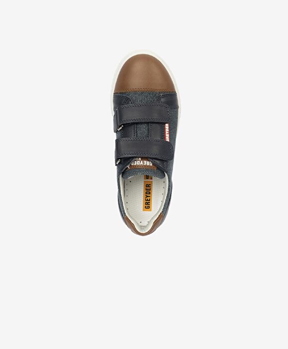 Erkek Çocuk Lacivert Hakiki Deri Sneaker Ayakkabı
