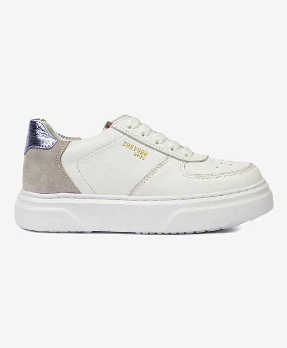 Kız Çocuk Beyaz Pembe Hakiki Deri Sneaker Ayakkabı