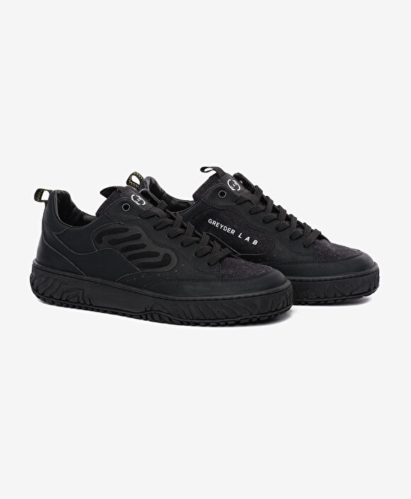 Erkek Siyah Hakiki Deri Sneaker Ayakkabı