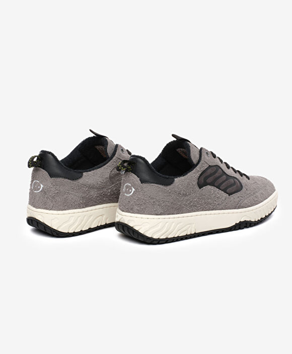 Erkek Gri Hakiki Deri Sneaker Ayakkabı